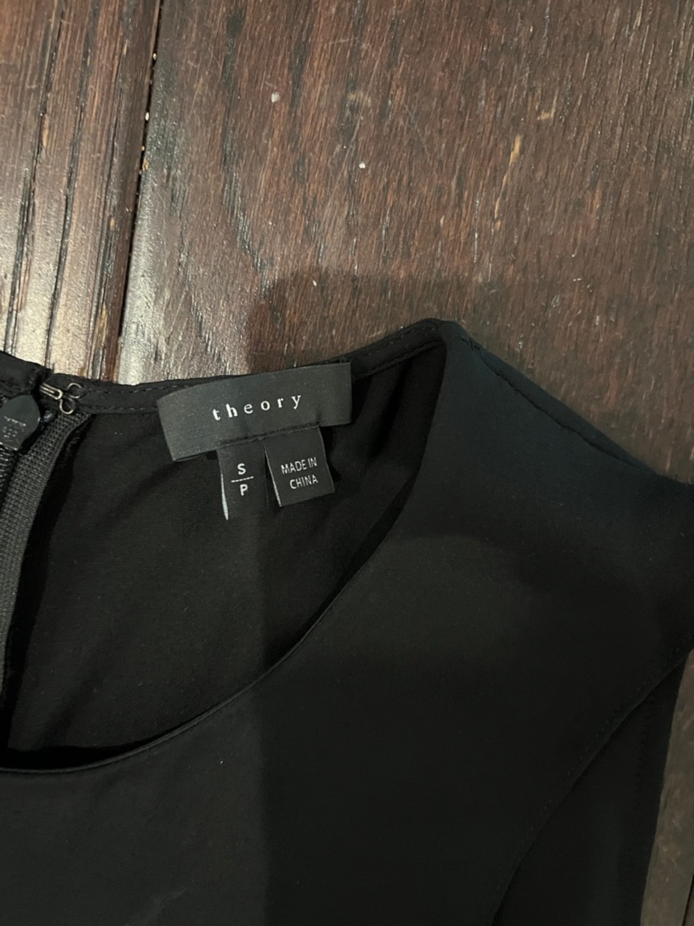 Theory black silk top. - Picture 2 of 2